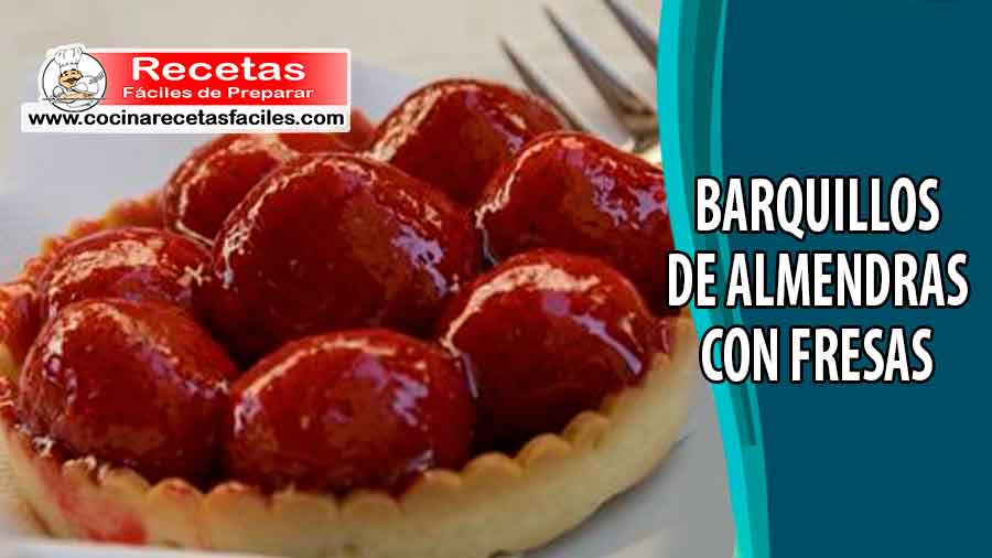 Barquillos de almendras con fresas