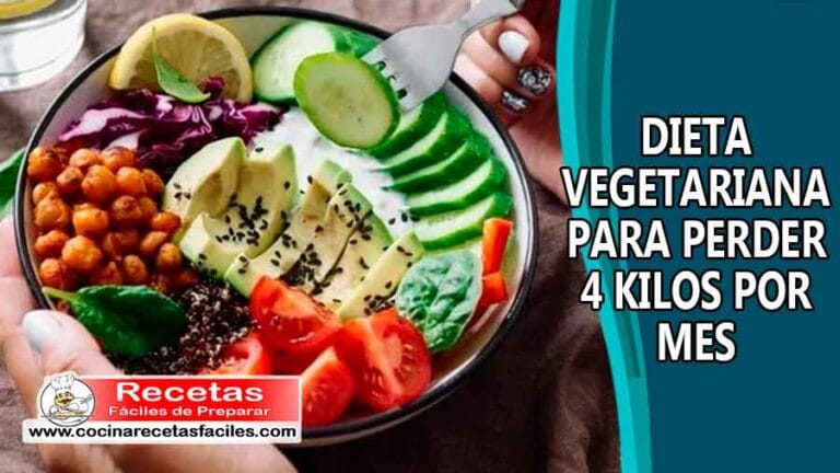 Dieta vegetariana para perder 4 kilos por mes - Recetas de Dietas