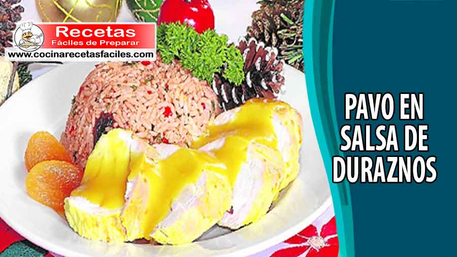 Pavo en salsa de duraznos