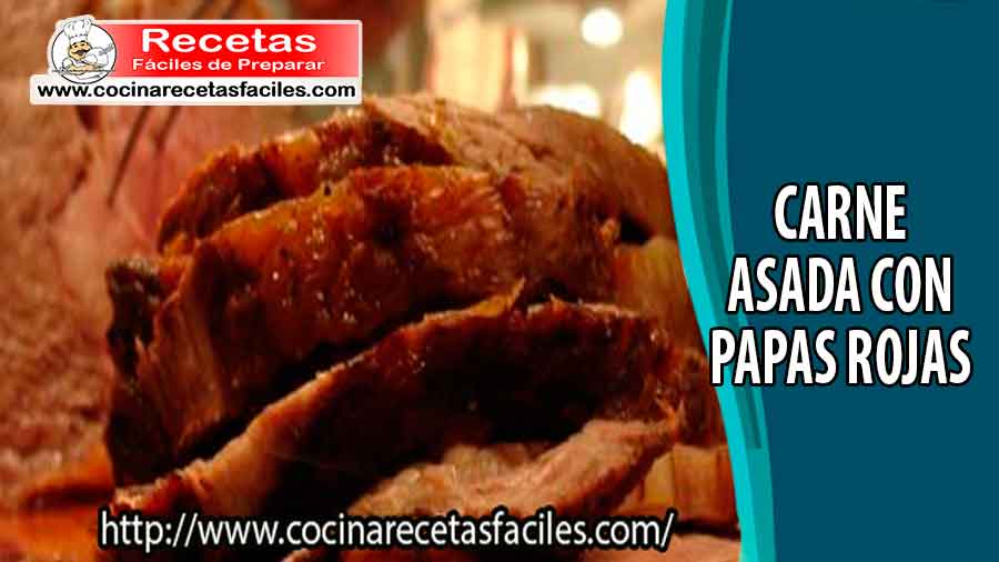 Carne asada con papas rojas
