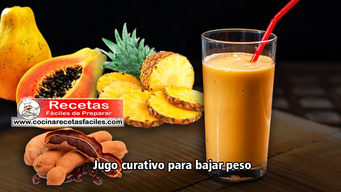 Jugo curativo para bajar peso - Recetas de bebidas adelgazantes