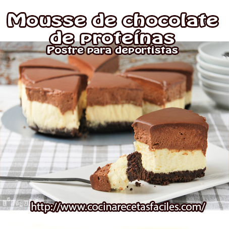 Mousse de chocolate de proteínas-Postre para deportistas