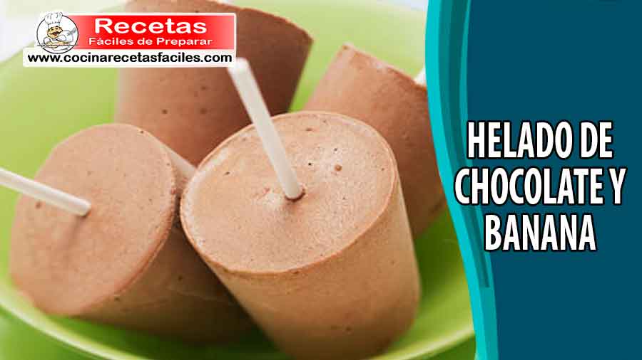 Helado de chocolate y banana