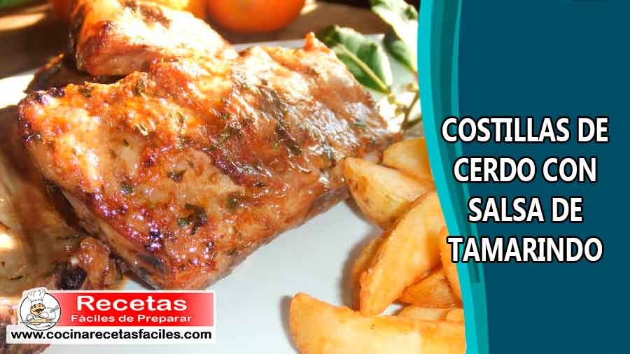 Costillas de cerdo con salsa de mandarinas