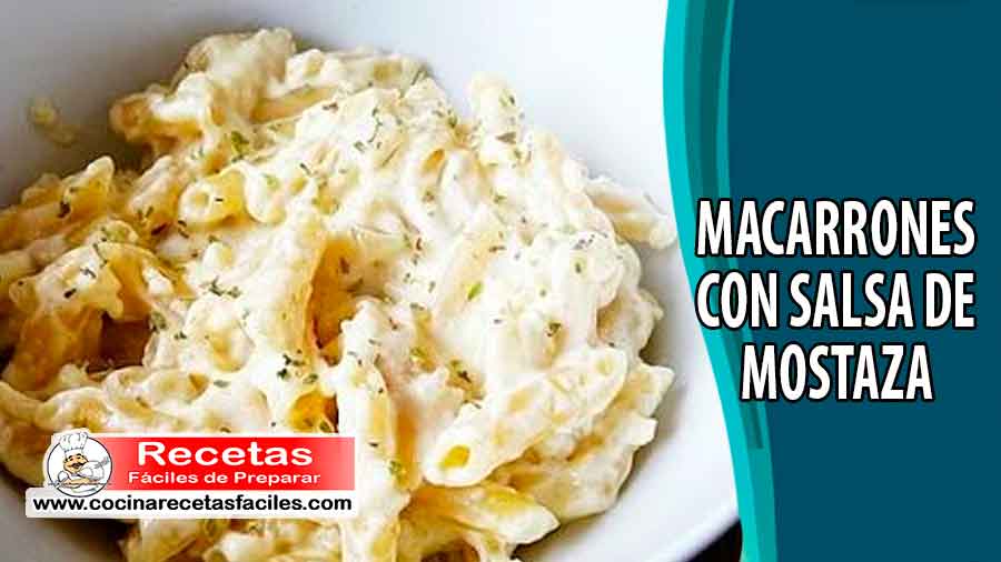 Macarrones con salsa de mostaza