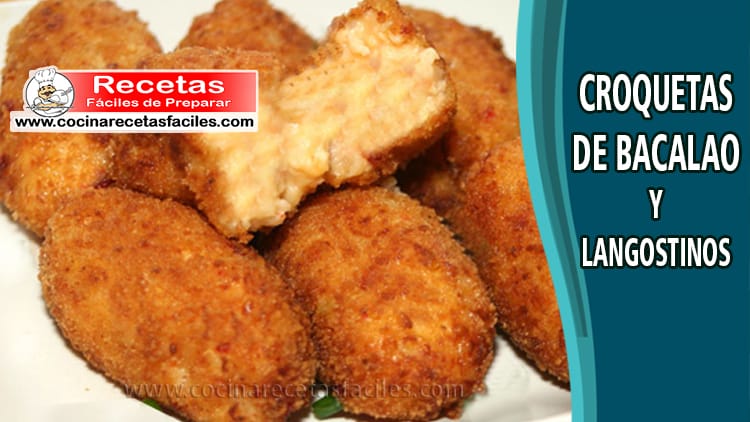 Croquetas de bacalao y langostinos - Recetas de Pescados y mariscos