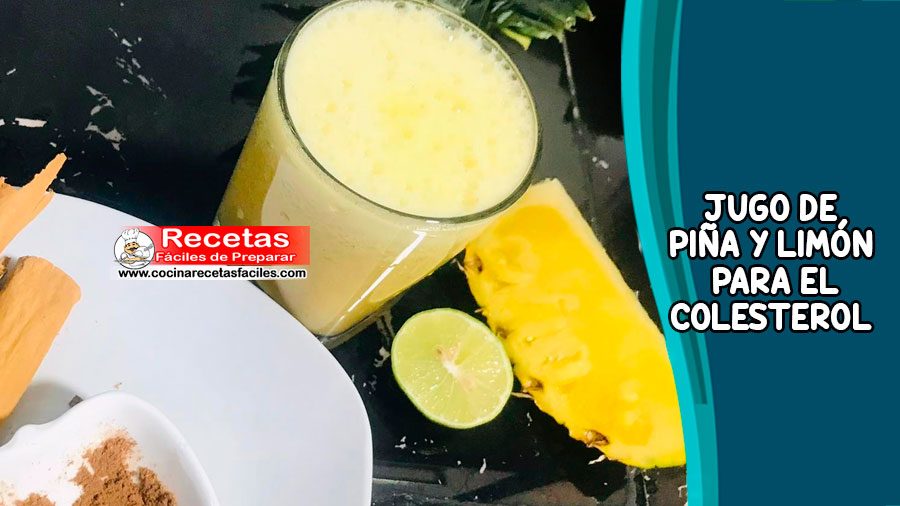 La piña es un elemento fundamental para reducir el colesterol, además de sus muchas propiedades, si la acompañamos con limón se convertirá en un jugo tan refrescante como saludable