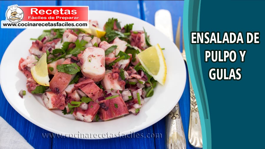 Ensalada de pulpo y gulas