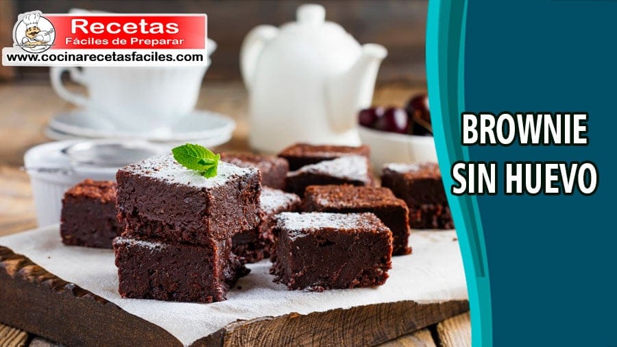 Receta de brownie sin huevo