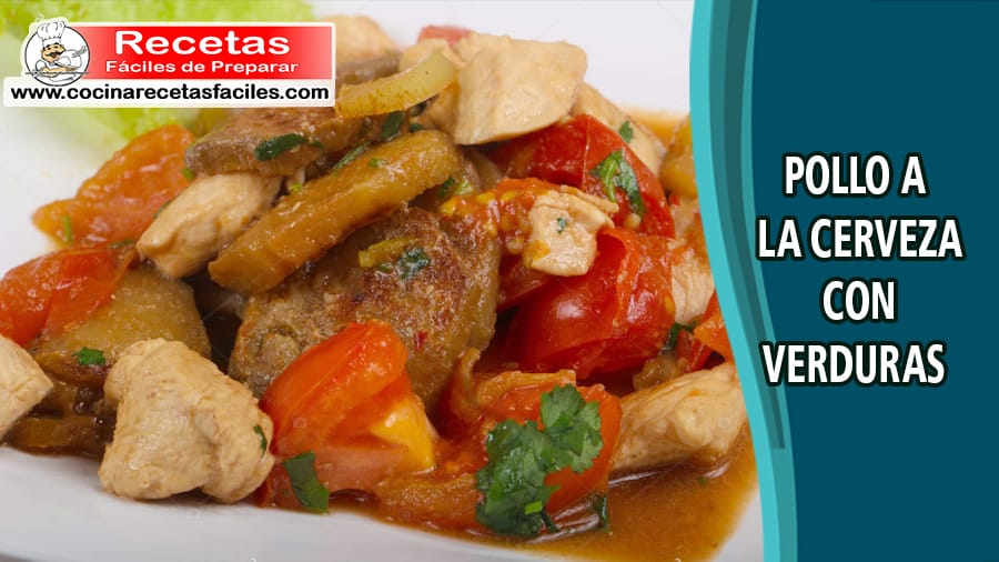 Receta de pollo a la cerveza con verduras