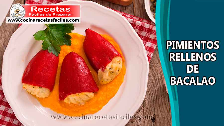 Pimientos rellenos de bacalao
