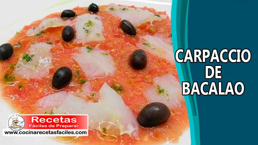 Carpaccio de bacalao
