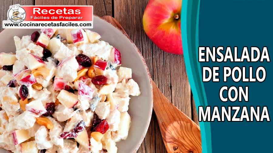 Ensalada de pollo con manzana