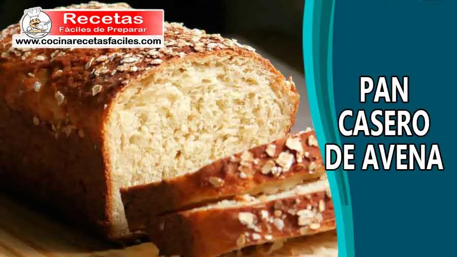 Pan casero de avena sobre una mesa en la cocina