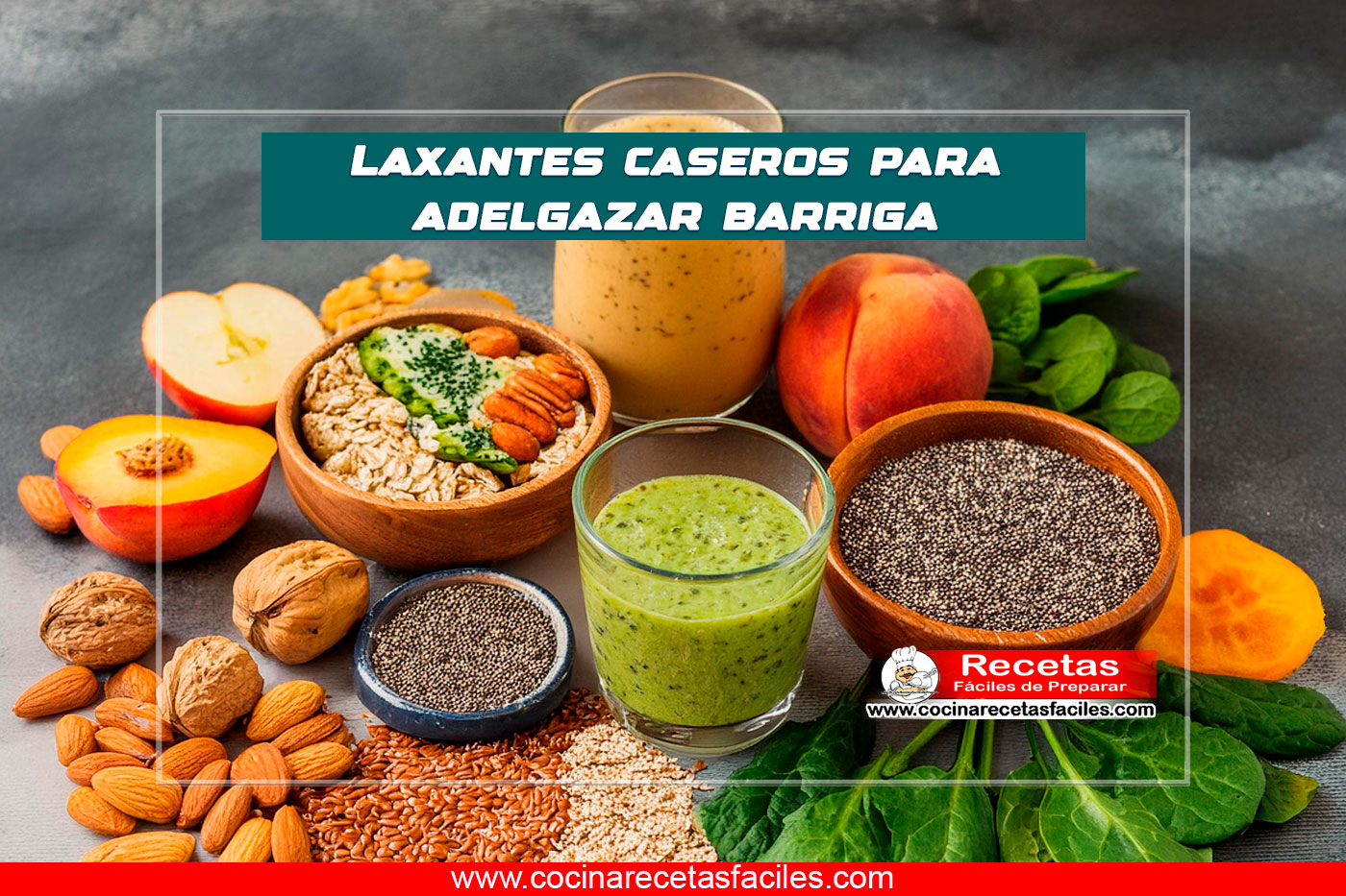 "Ingredientes y preparaciones de laxantes caseros naturales para adelgazar la barriga"