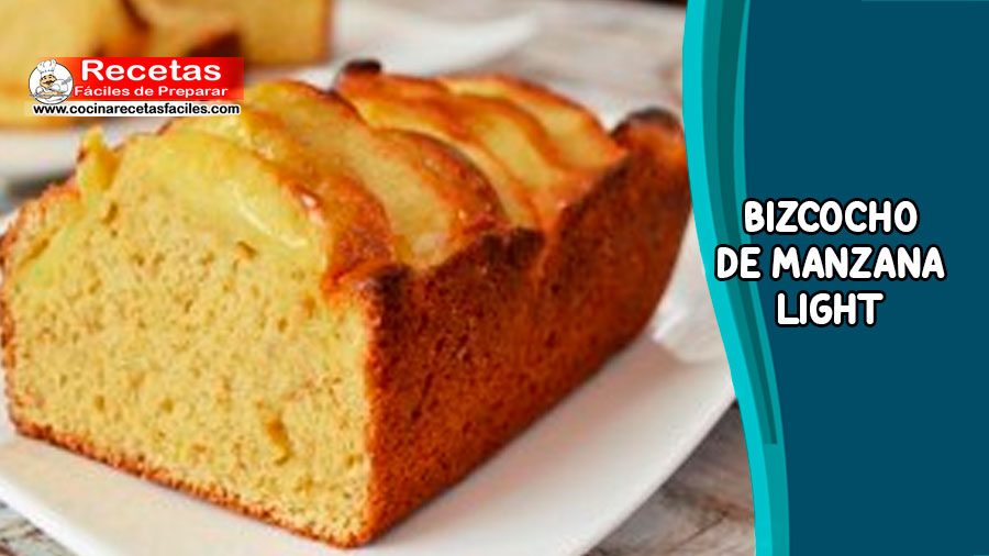 Prepara un rico bizcocho de manzana light que no te hará engordar casi nada.