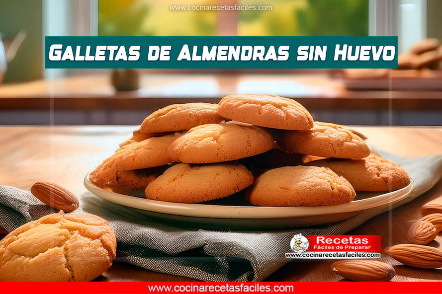 Galletas de almendras sin huevo, doradas y crujientes