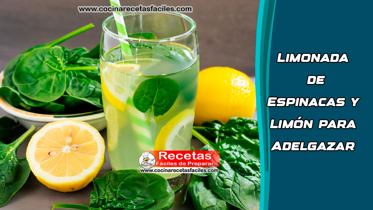 Limonada de Espinacas y Limón para Adelgazar