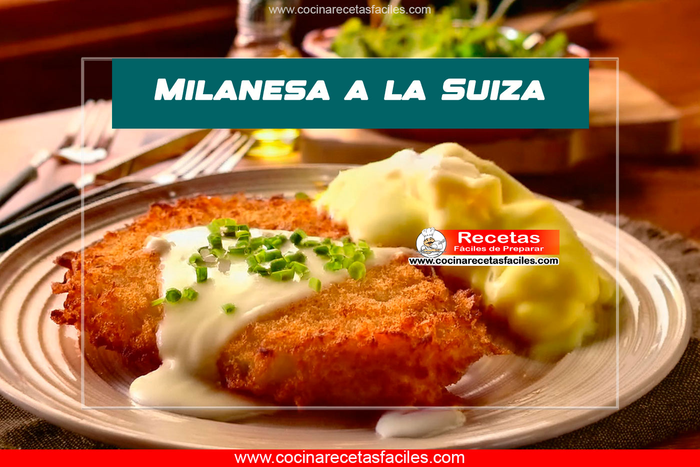 Milanesa a la Suiza con jamón y queso gratinado