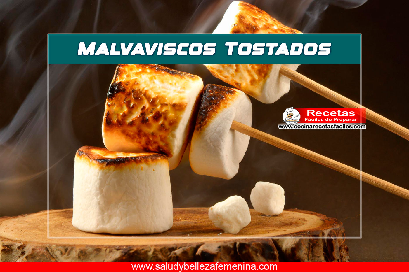 "Malvaviscos tostados sobre una fogata, con una textura dorada y caramelizada, en un ambiente al aire libre."