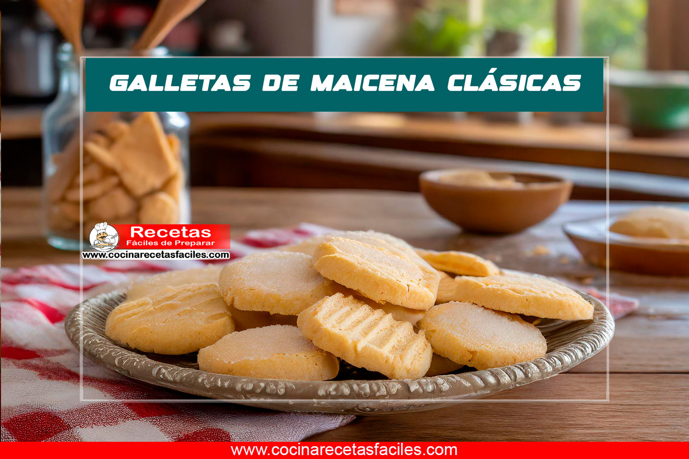 "Galletas de maicena clásicas recién horneadas"