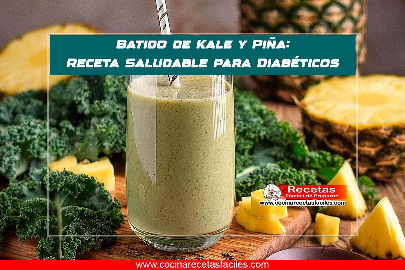 Batido de kale y piña para diabéticos