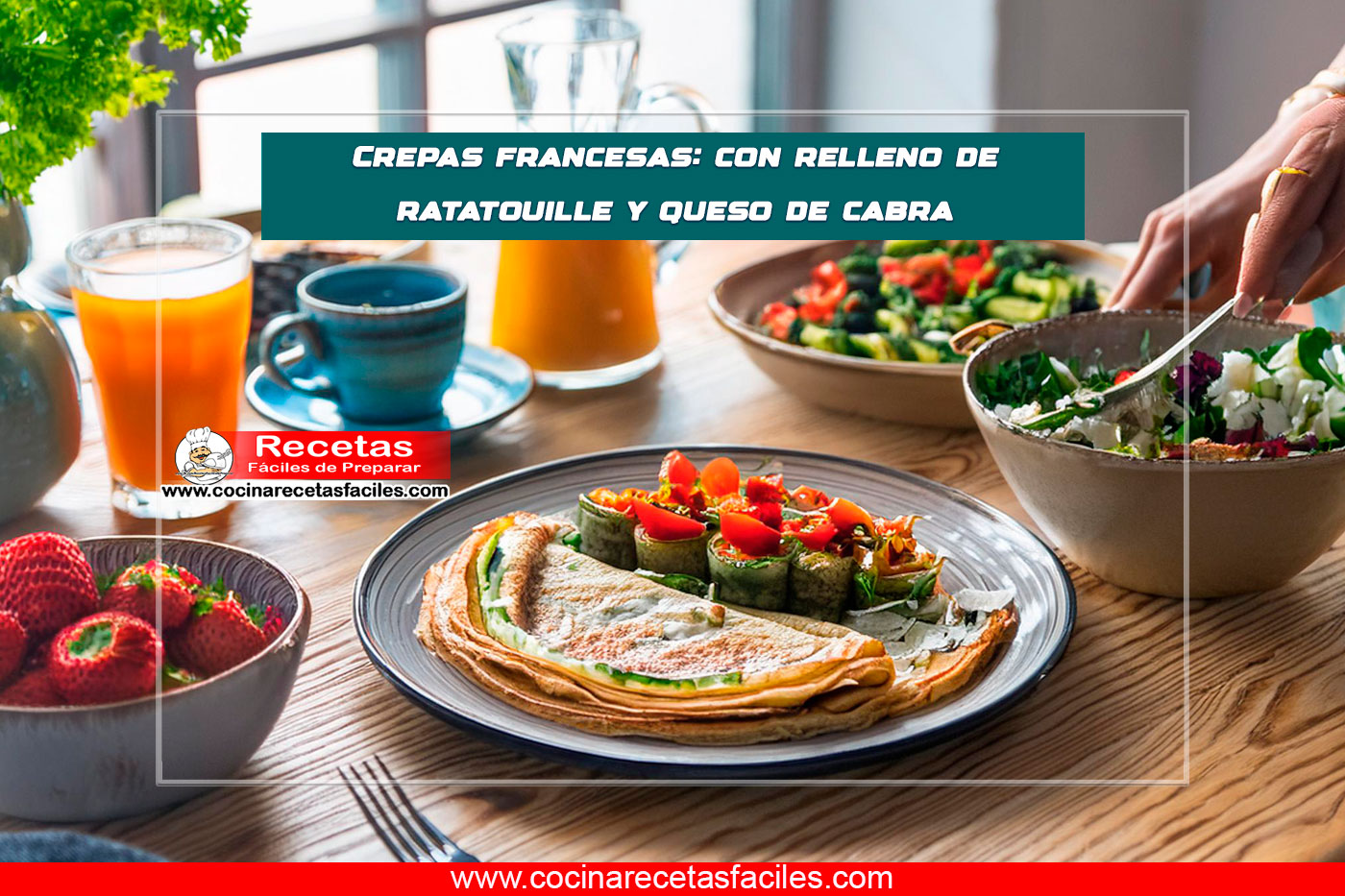 Crepas con Ratatouille y Queso de Cabra