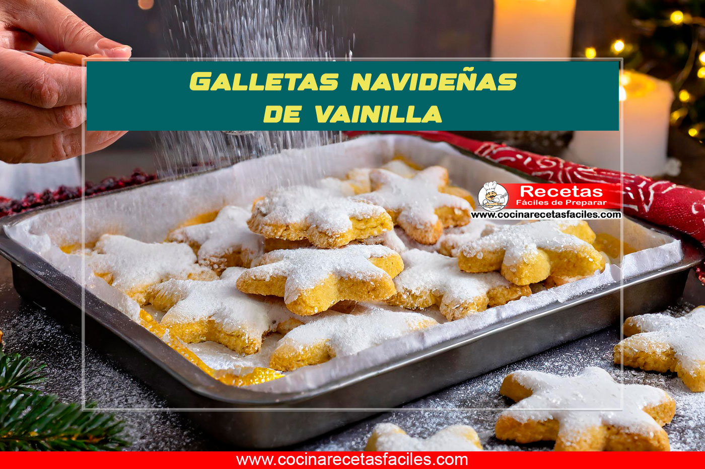 Galletas navideñas de vainilla decoradas