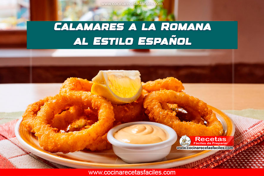 Calamares a la romana al estilo español con limón y alioli