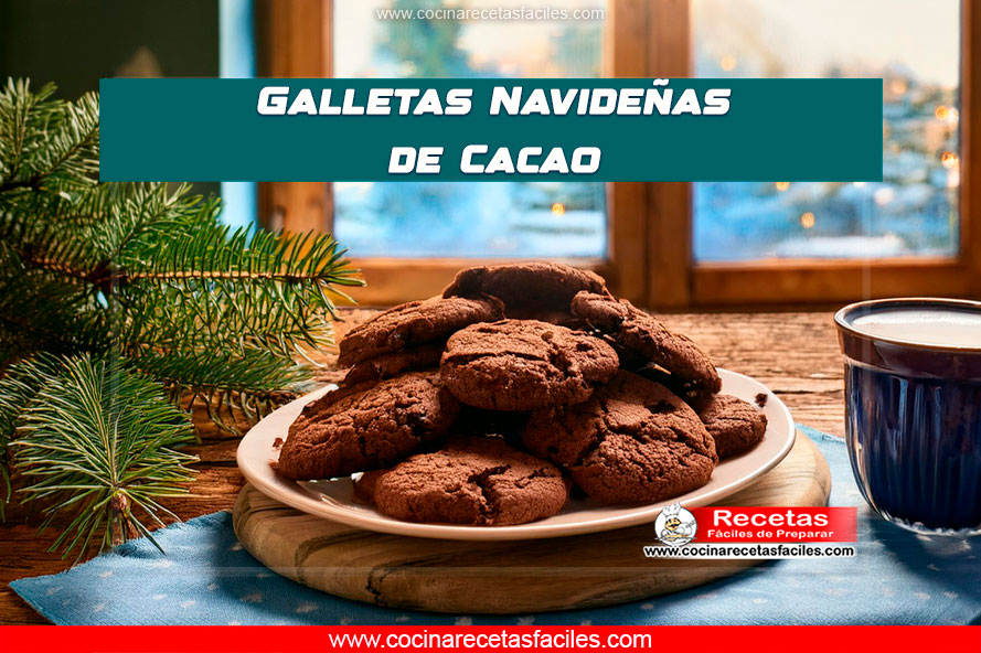 Galletas Navideñas de Cacao decoradas con azúcar glas