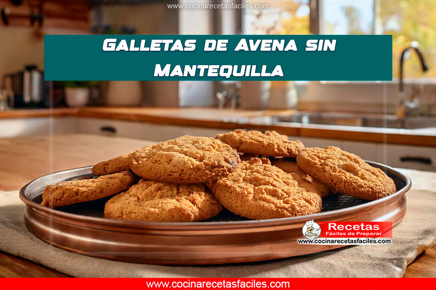 Galletas de avena sin mantequilla en una mesa rústica