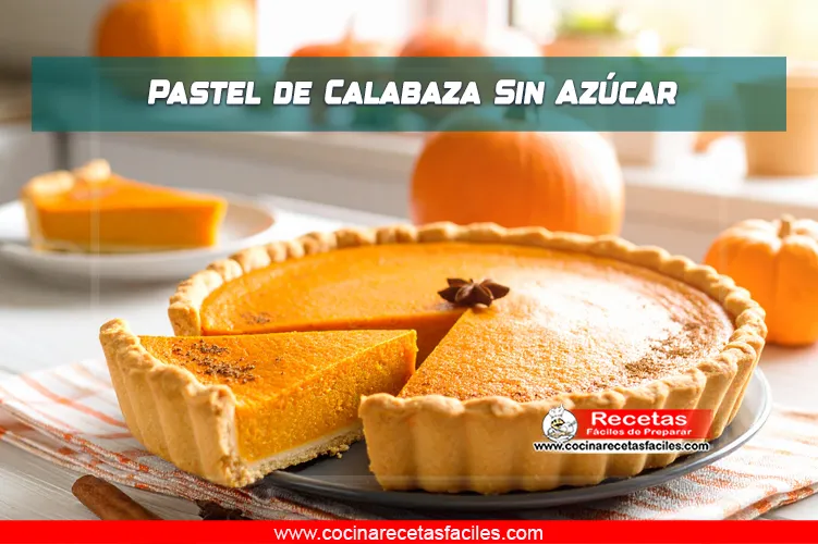 Pastel casero de calabaza sin azúcar, esponjoso y decorado con canela, ideal para diabéticos.