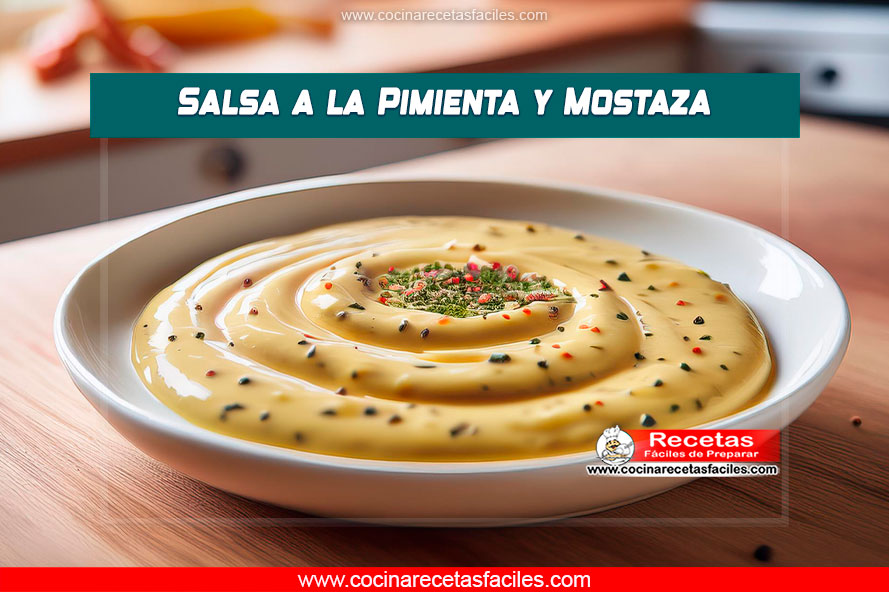 Salsa a la pimienta y mostaza cremosa