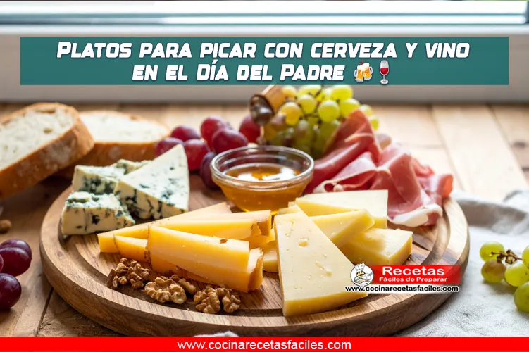 Tabla de quesos variados, jamón serrano, frutos secos y uvas frescas servidos con pan de hogaza.