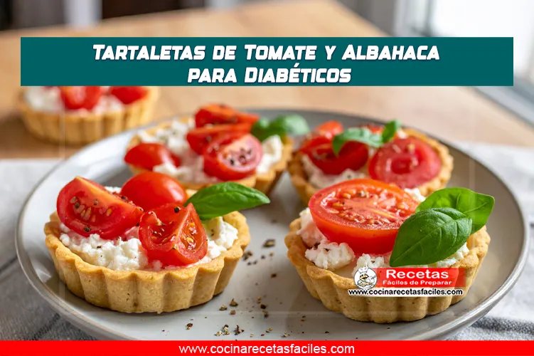 Tartaletas de tomate y albahaca para diabéticos con base baja en carbohidratos