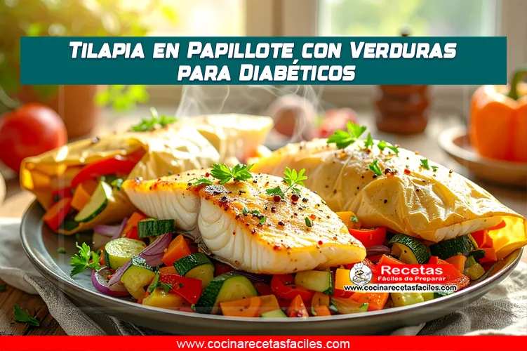 Tilapia en papillote con verduras frescas, jugosa y saludable